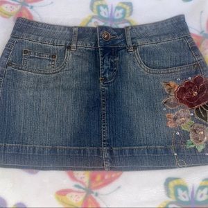 Denim mini skirt